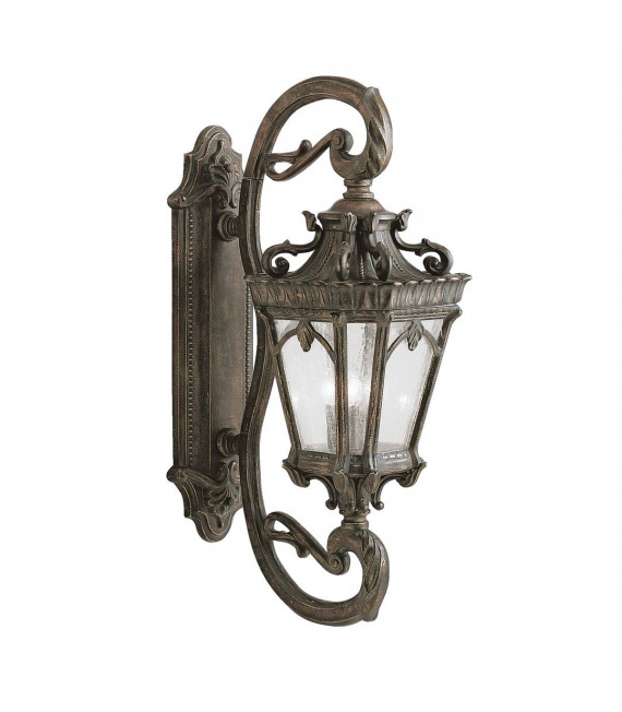 Wandleuchte Tournai, Aluminiumguss und Glas, sehr groß