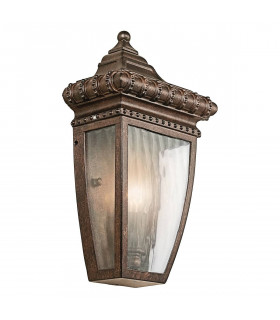 Lampada da parete veneziana Rain, bronzo spazzolato e vetro, media