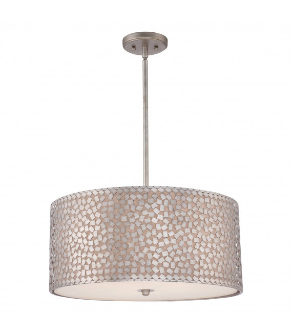 Roswell Pendelleuchte, Nickel gebürstet, 3 Glühbirnen
