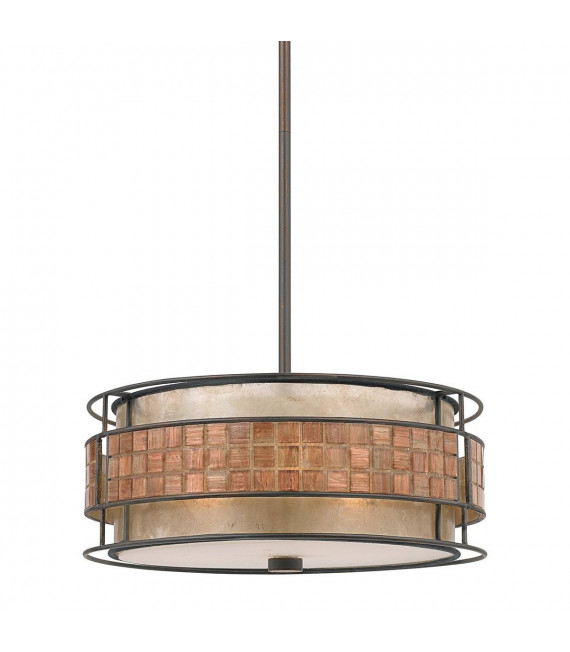 Lampada a sospensione coriandoli, argento antico, 4 lampadine