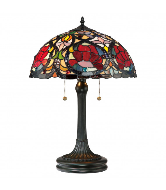 Lampada a sospensione Belle Fleur, bronzo vintage, 4 lampadine