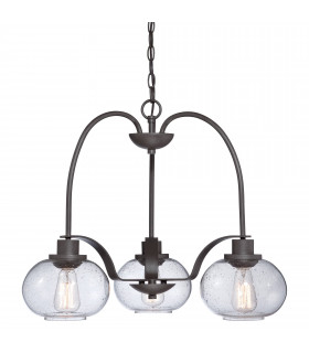 Pendente Theater Row, bronzo, 6 lampadine