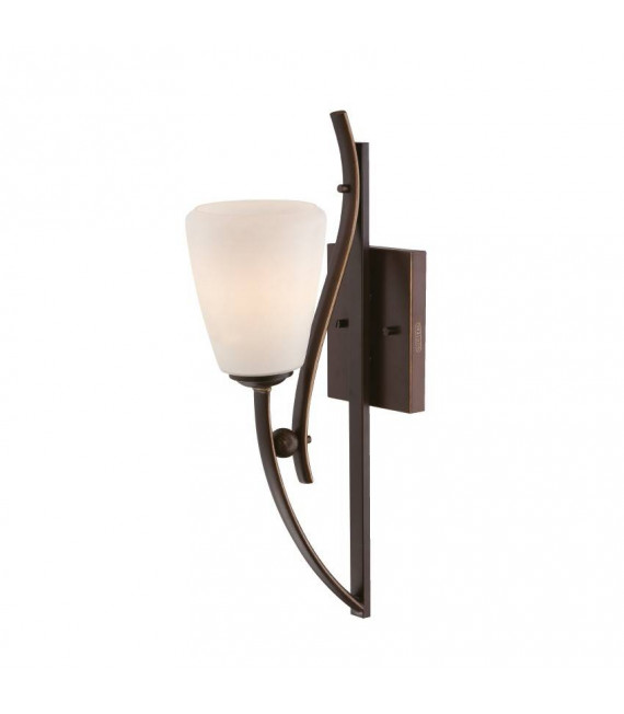 Applique Kyle, fer forgé et onyx, 1 ampoule