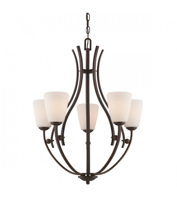 Applique Chantilly, bronzo palladiano e vetro opale, 1 lampadina