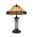 plafonnier ventilateur vintage 2 ampoules e27 max 60w brun patiné