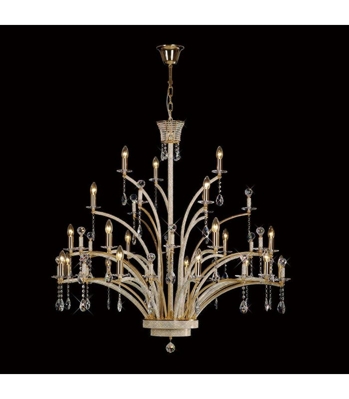 Orleto 21 lámpara colgante Golden / crystal bulb (Requiere ensamblaje)