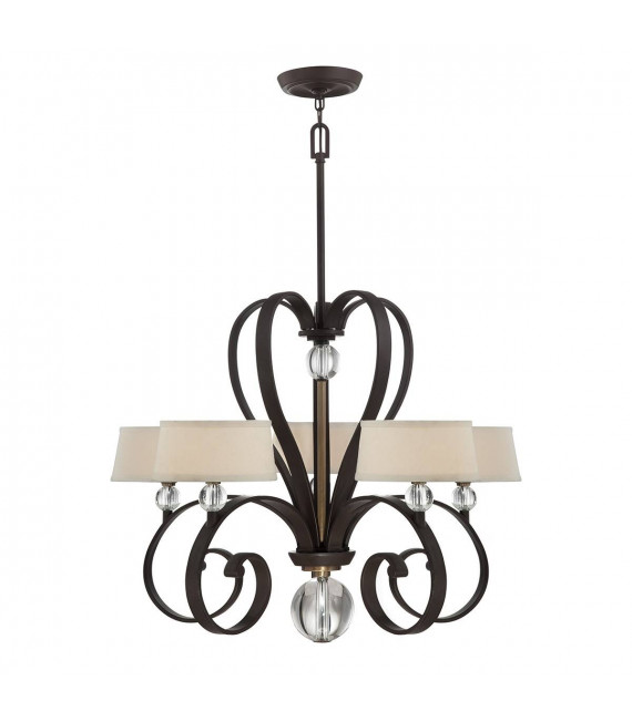 Ciondolo Madison, argento imperiale, 5 lampadine