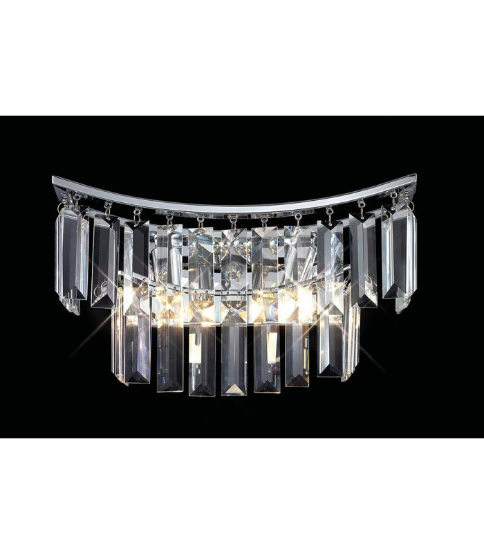 Gianni Aplique 2 bombillas cromo pulido / cristal