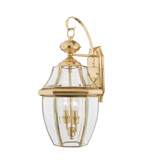 Newbury Deckenleuchte, Messing poliert und Glas