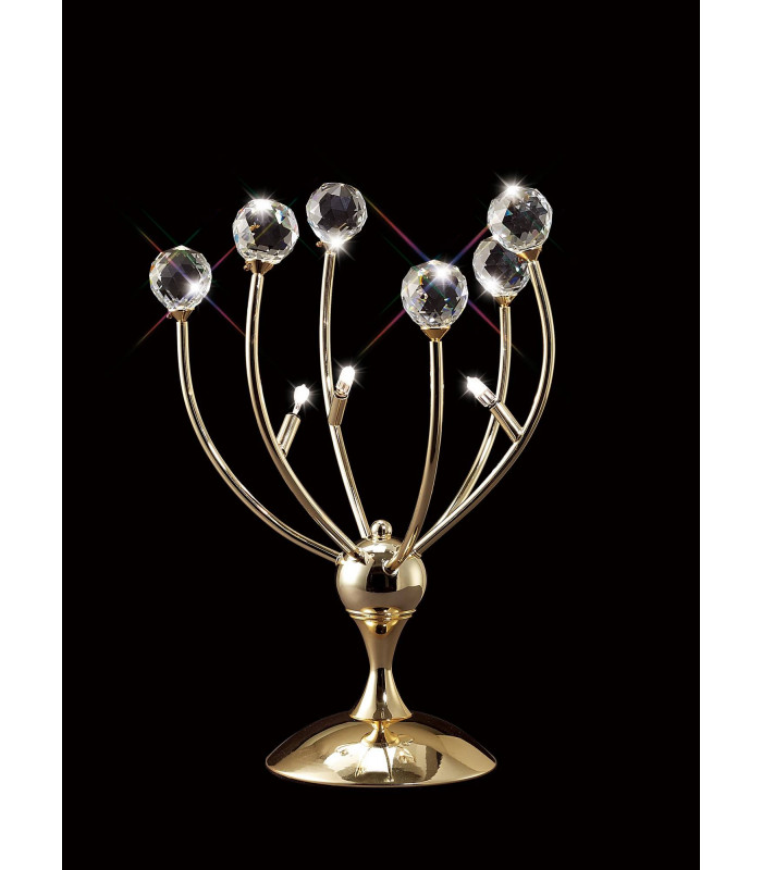Xeena Sobremesa 3 Bombillas oro / cristal