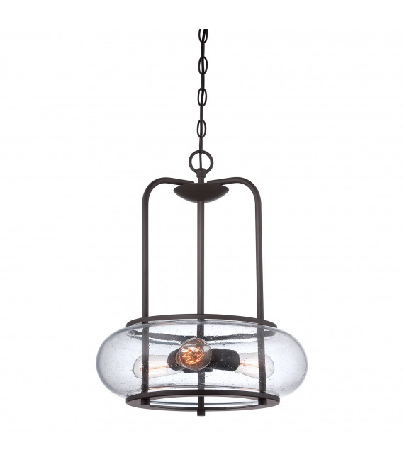 Lampada a sospensione Trilogy, bronzo antico, 3 lampadine