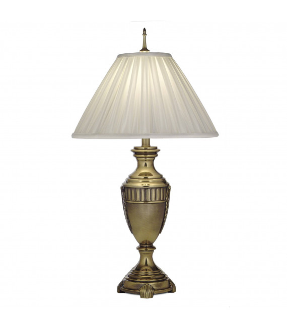 Charleston-Lampe mit cremefarbenem Schirm