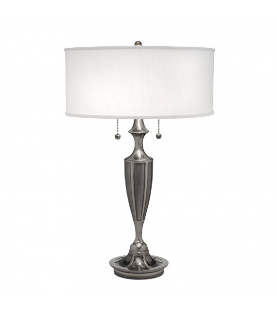 Washington Lampe, Anrique Bronze, mit Elfenbein Lampenschirm