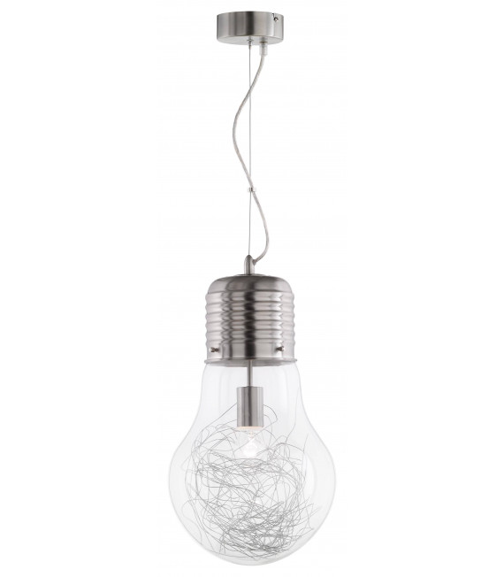 Lampada a sospensione FUTURA nichel opaco 1 lampadina