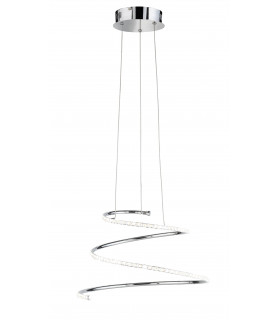 Lampada a sospensione VISIO cromata 1 lampadina a LED