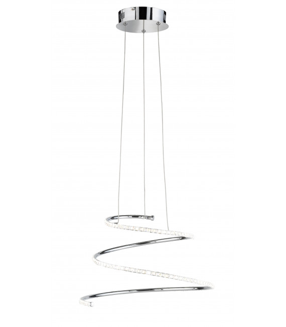 Lampada a sospensione VISIO cromata 1 lampadina a LED