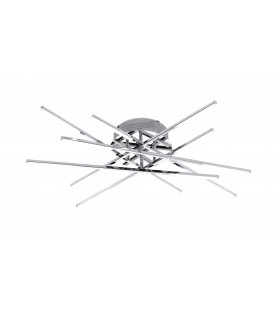 Lámpara de techo cromada FORTE con 12 bombillas LED