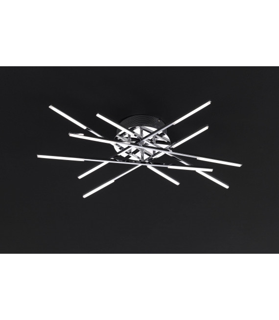 FORTE Chrom Deckenleuchte mit 12 LED-Lampen