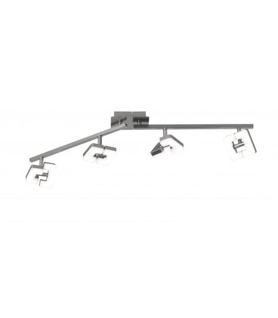 Foco ZARA níquel mate 4 bombillas LED