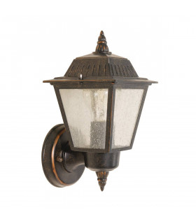 Lampada da parete Georgetown, bronzo imperiale e vetro, piccola