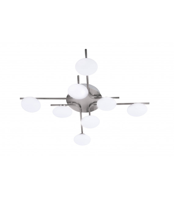 EVERETT Deckenleuchte Matt Nickel 8 LED-Lampen