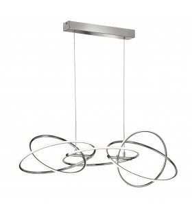 SPRING lampada a sospensione cromata 1 lampadina a LED
