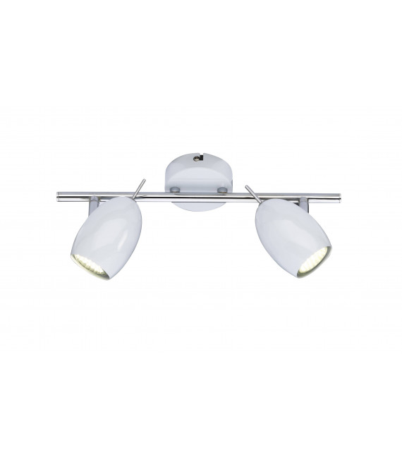 QUINCY spot bianco 2 lampadine