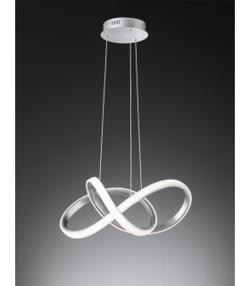 INDIGO lámpara colgante plata 1 bombilla LED
