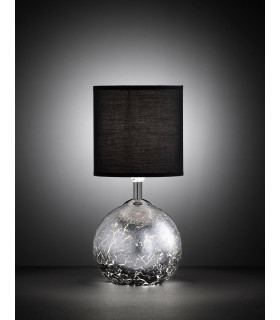 Lampada da tavolo argento CARMEN 1 lampadina