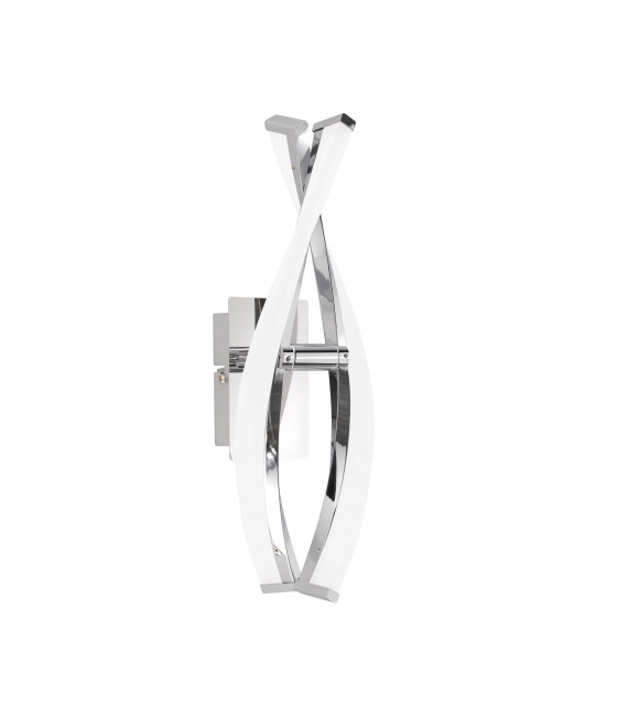 Aplique de pared cromado IDANA con 2 bombillas LED