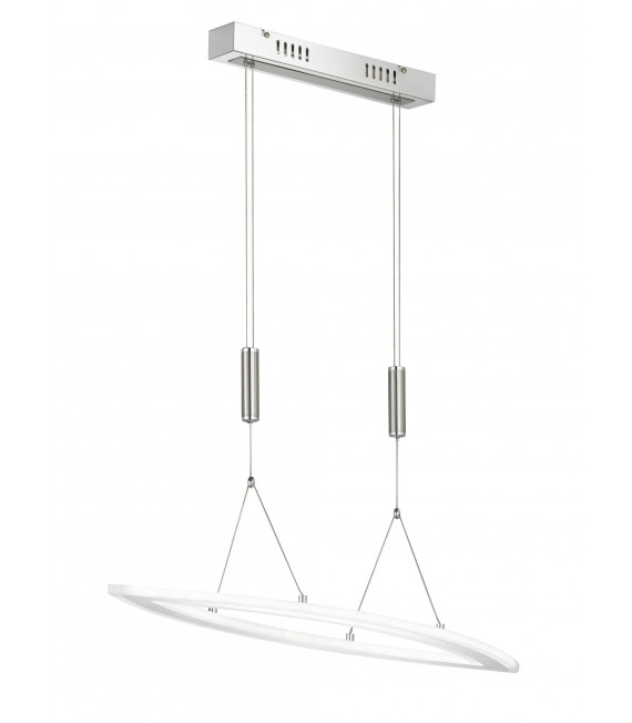 NEVIL lámpara colgante níquel mate / cromo 1 bombilla LED