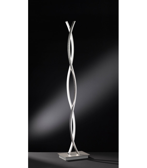 Lampada da terra SEGURA nichel anodizzato 2 lampadine a LED