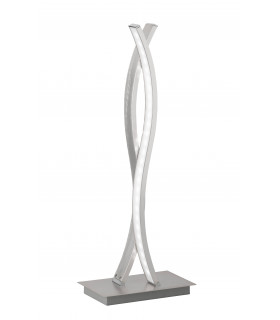 SEGURA lámpara de mesa níquel anodizado 2 bombillas LED