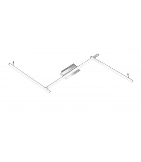 CLAY Lámpara de techo cromada con 3 bombillas LED