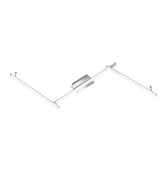 Plafoniera CLAY cromata con 3 lampadine a LED