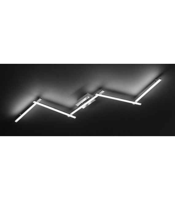 CLAY Chrom Deckenleuchte mit 5 LED-Lampen