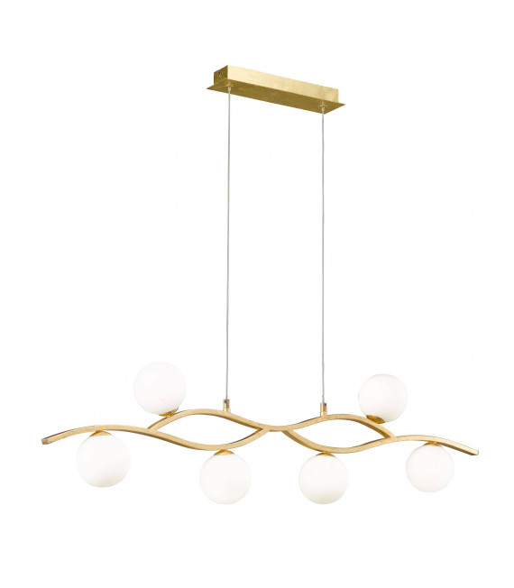 DINA Gold Pendelleuchte 6 Lampen