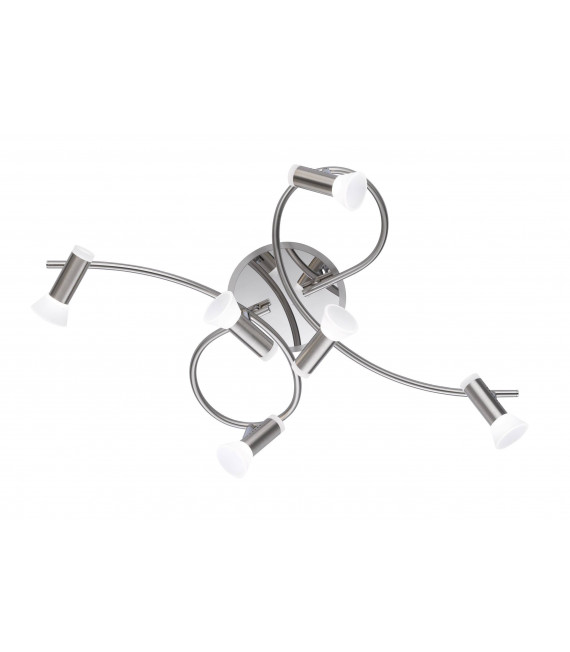 LANA spot níquel mate / cromo 6 bombillas LED