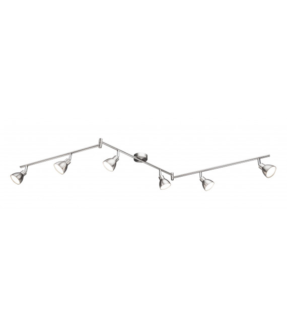 Spot LESTER níquel mate / cromo 6 bombillas LED