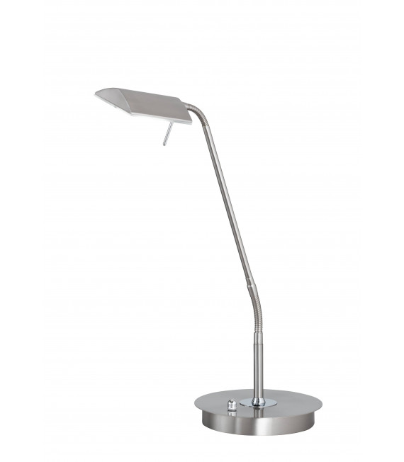 CORY lámpara de mesa níquel mate / cromo 1 bombilla LED