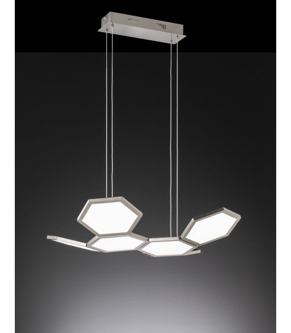 SIGNE Lámpara colgante Níquel mate 1 Bombilla LED