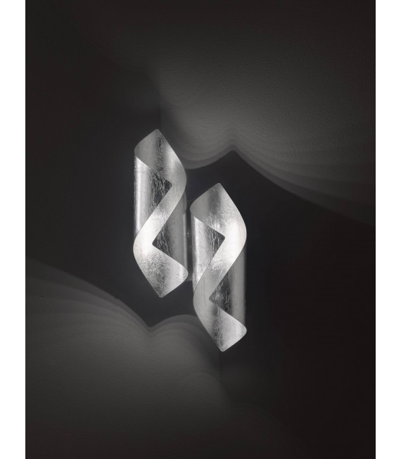 SAFIRA aplique plata 2 bombillas LED