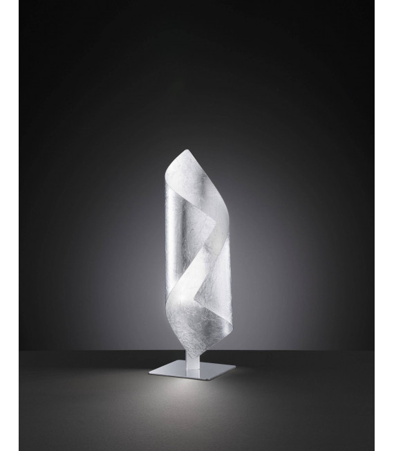 SAFIRA lámpara de mesa plata 1 bombilla LED