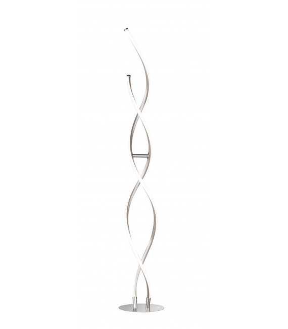 Lampada da terra BONNEY nichel opaco 1 lampadina a LED
