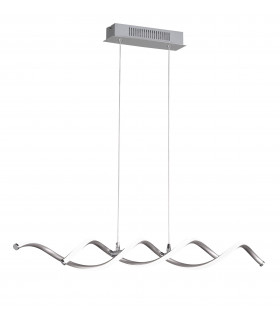Lampada a sospensione BONNEY nichel opaco 1 lampadina a LED