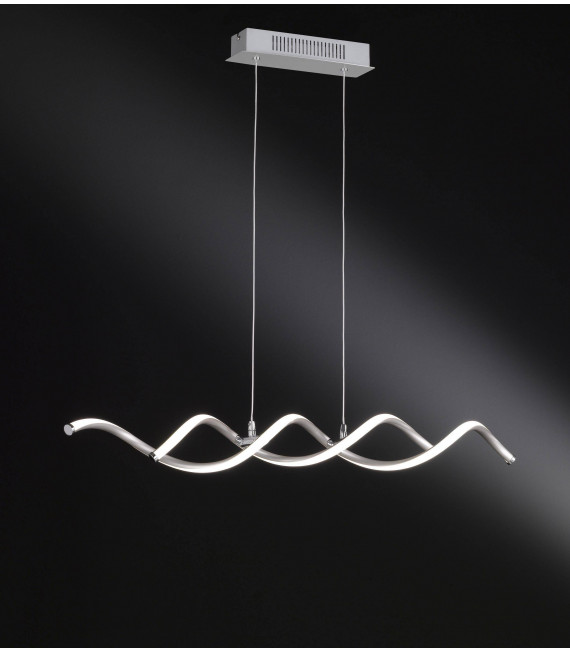 Lampada a sospensione BONNEY nichel opaco 1 lampadina a LED