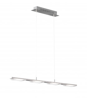 Lampada a sospensione VERSO nichel opaco 4 lampadine a LED