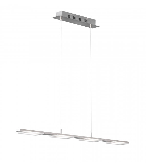 VERSO lámpara colgante níquel mate 4 bombillas LED