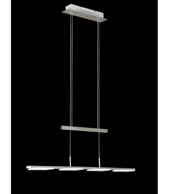 Lampada a sospensione VERSO nichel opaco 4 lampadine a LED