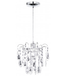 CARREE lampada a sospensione cromata 1 lampadina